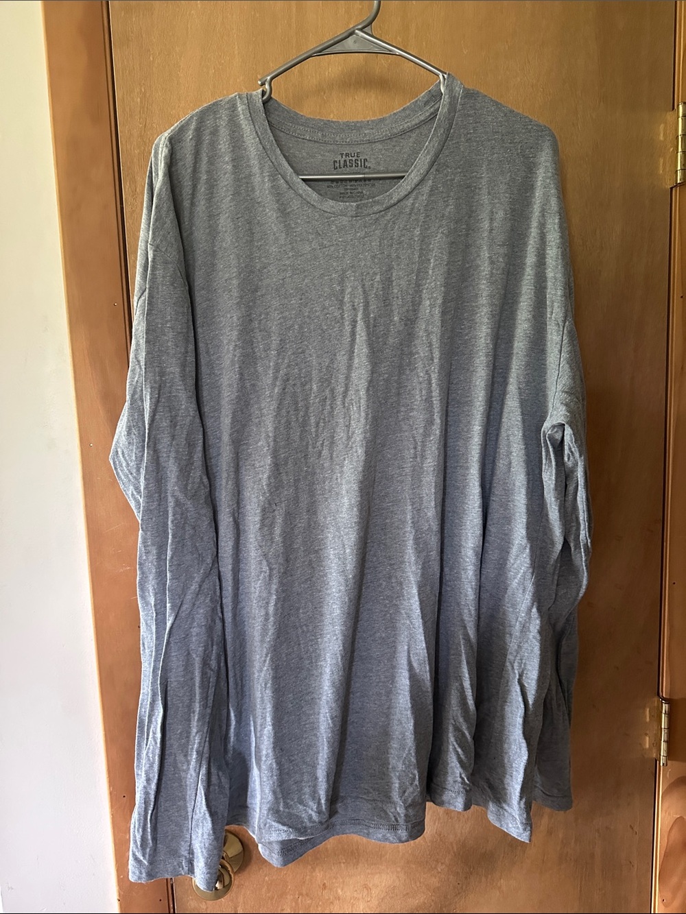True Classic Men's Long Sleeve Crewneck Tee - Heather Gray